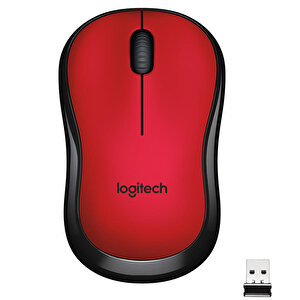 Logitech M220 Sessiz Kompakt Kablosuz Mouse - Kırmızı buyuk 1