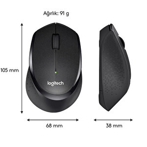 Logitech M330 Sessiz Kablosuz Optik Mouse - Siyah buyuk 8