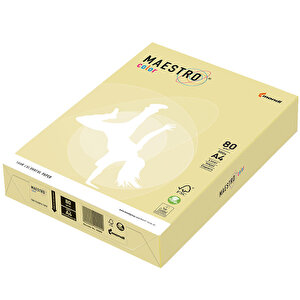 Maestro Color YE23  A4 Açık Sarı Fotokopi Kağıdı 80 gr 1 Paket (500 Yaprak) buyuk 1