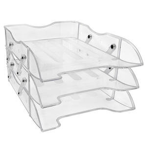 Cassa 8808 Hareketli Evrak Rafı 3'lü Şeffaf