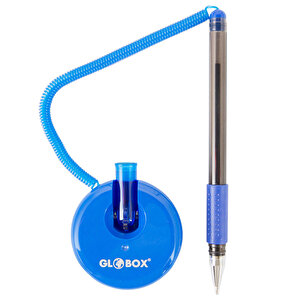 Globox 1032 Zincirli Tükenmez Vezne Kalemi 1 mm Çelik Uçlu Mavi buyuk 2