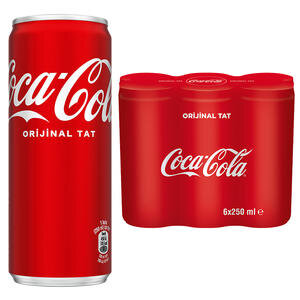 Coca-Cola Kutu 250 ml 6'lı Paket
