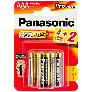 Panasonic Pro Power Alkalin AAA İnce Kalem Pil 4+2'li Paket buyuk 1