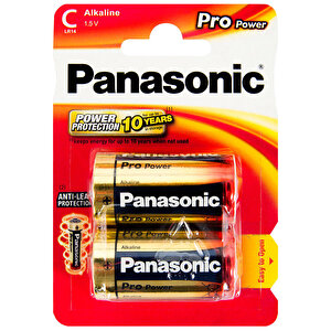 Panasonic Pro Power Alkalin C Orta Boy Pil 2'li Paket buyuk 1