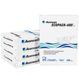 Avansas Ecopack-400 A4 Fotokopi Kağıdı 70 gr 1 Koli 5 Paket (2000 Sayfa)