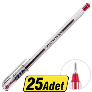 Avansas Tick Tükenmez Kalem 0.7 mm Uçlu Kırmızı 25'li Paket