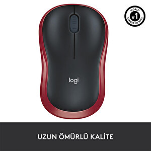 Logitech M185 USB Alıcılı Kompakt Kablosuz Mouse - Kırmızı buyuk 5