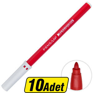 Pensan 3003 Keçeli Kalem Kırmızı 10'lu Paket