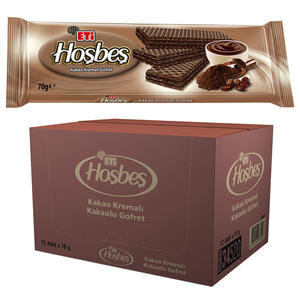 Eti Hoşbeş Gofret Kakaolu 70 gr 12'li 