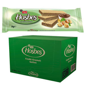 Eti Hoşbeş Gofret Fındıklı 70 gr 12'li