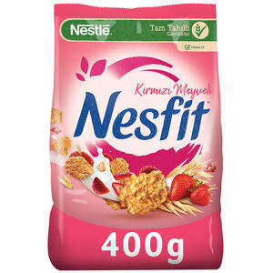 Nestle Nesfit Kırmızı Meyveli Tam Tahıl ve Pirinç Gevreği 400 g
