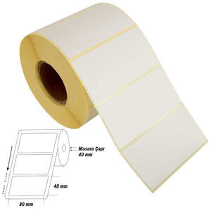 Tanex Eco Termal Barkod Etiketi 80 mm x 40 mm 4 Rulo