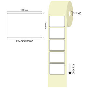 Tanex Eco Termal Barkod Etiketi 100 mm x 70 mm 2 Rulo