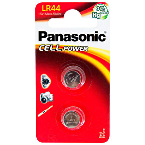 Panasonic LR-44RL/2BP Mikro Alkalin Düğme Pil 1,5 Volt 2'li Paket buyuk 1
