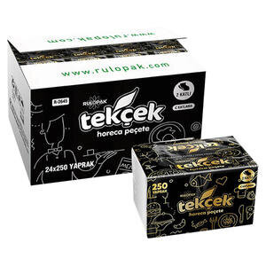 Rulopak Tekçek Horeca Dispenser Peçete 2 Katlı 250 Yaprak 24'Lü Paket