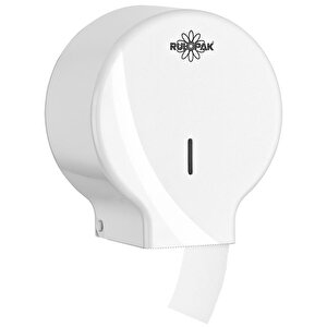 Rulopak R-1310 Modern Mini Jumbo Tuvalet Kağıdı Dispenseri Beyaz buyuk 1