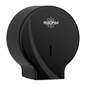 Rulopak R-1310 Modern Mini Jumbo Tuvalet Kağıdı Dispenseri Siyah buyuk 1