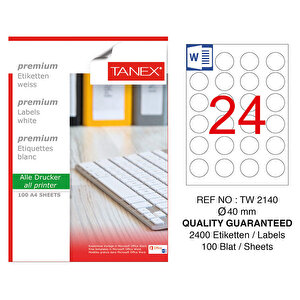 Tanex Tw-2140 Beyaz Etiket 40 mm buyuk 1
