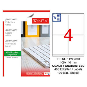 Tanex Tw-2304 Lazer Etiket 105 mm x 140 mm buyuk 1