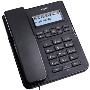 Karel TM145 Ekranlı Kablolu Telefon Siyah buyuk 1