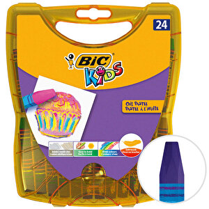 Bic Kids 940759 Yağlı Pastel Boya Sert Plastik 24&#039;lü Paket