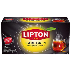 Lipton Earl Grey Bardak Poşet Çay 25'li