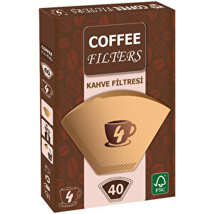 Coffee Filters Filtre Kahve Kağıdı 4 Numara 40'lı buyuk 1