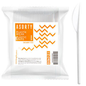 Asorty Plastik Eko Bıçak 100'lü