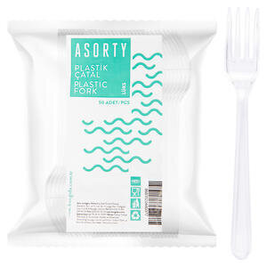 Asorty Plastik Lux Çatal 50'li