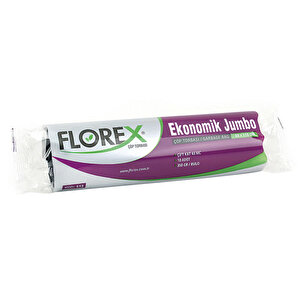 Florex Çöp Torbası Eko Endüstriyel Siyah Jumbo 80 cm x 110 cm Tek Rulo buyuk 1