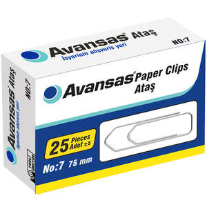 Avansas Mega Ataş 75 mm No: 7 25'li Paket