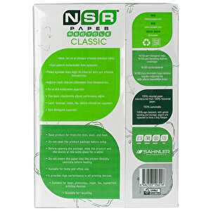 NSR Classic Geri Dönüştürülmüş A4 Fotokopi Kağıdı 80 gr Açık Gri 1 Koli 5 Paket (2.500 Sayfa) buyuk 2