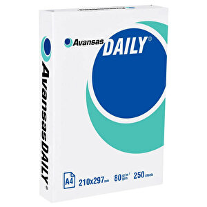 Avansas Daily A4 Fotokopi Kağıdı 80 gr 1 Paket (250 Sayfa) buyuk 1