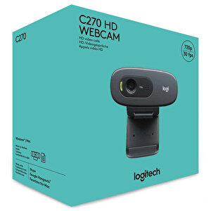 Logitech C270 HD 720p Mikrofonlu Web Kamerası - Siyah buyuk 5