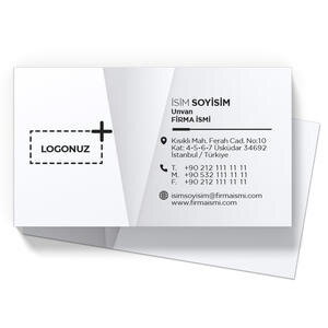 Gri Beyaz V1 Kartviziti (100 Adet)