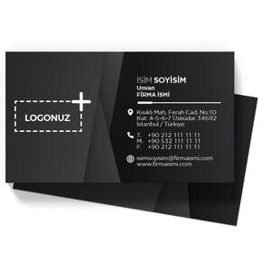 Siyah Zemin V2 Kartviziti (100 Adet)