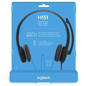 Logitech H151 Gürültü Önleyici Mikrofonlu Kulaklık - Siyah buyuk 8