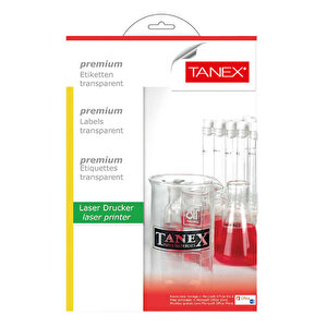 Tanex Tw-2021 Şeffaf Etiket 63,5 mm x 38,1 mm buyuk 1