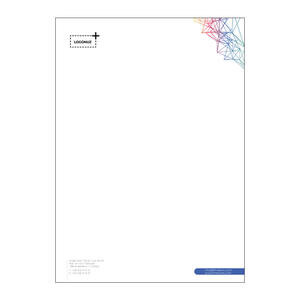 Renkli Çizgili V1 Antetli Kağıt