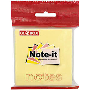 Globox 75x75 mm Sarı Yapraklı Not Kağıdı 100 Yaprak