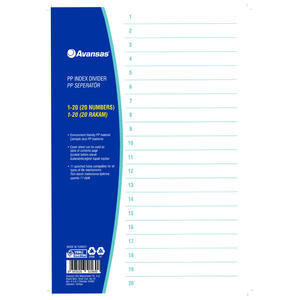 Avansas 81220 Ayraç 1-20 Rakam