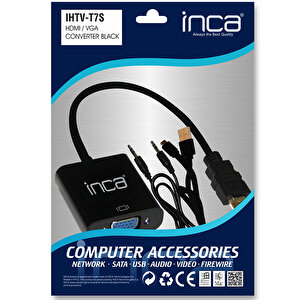 Inca Ihtv-7ts HDMI To VGA Çevirici Jaklı Siyah buyuk 5