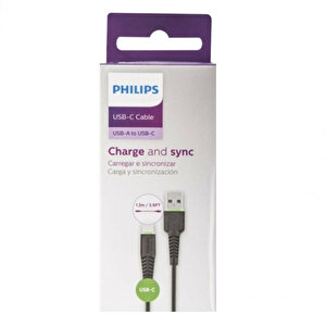 Philips DLC1530C Type-C Hızlı Şarj ve Data Kablosu 1.2m