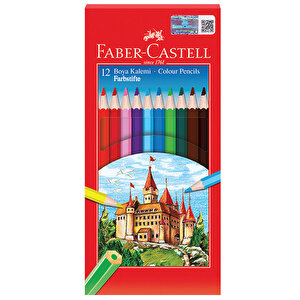 Faber-Castell Kuru Boya Kalemi 12 Renk Tam Boy buyuk 1