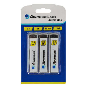 Avansas 0.5 mm 2B Kalem Ucu 3'lü Paket