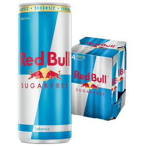 Redbull Enerji İçeceği Şekersiz 250 ml 4'lü