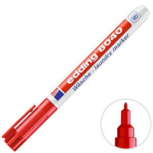 Edding 8040 Çamaşır Kalemi Kırmızı buyuk 1