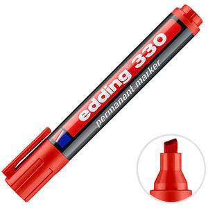 Edding 330 Marker Kalem Kesik Uçlu Kırmızı