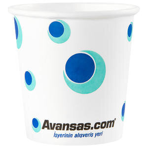 Avansas Karton Bardak Logolu 4 oz 50'li Paket