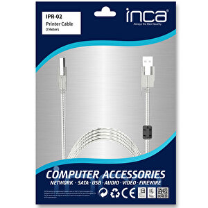Inca IPR-02 USB 2.0 Yazıcı Kablosu Askılı 3 Metre buyuk 6
